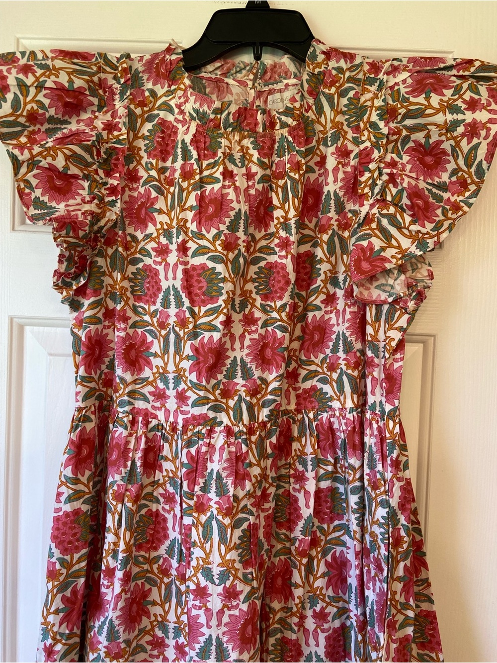 Caroline Constas Strawberry Print Ruffle Mini Dress Medium - Picture 3 of 12